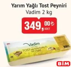 VADİM YARIM YAĞLI TOST PEYNİRİ 2 KG